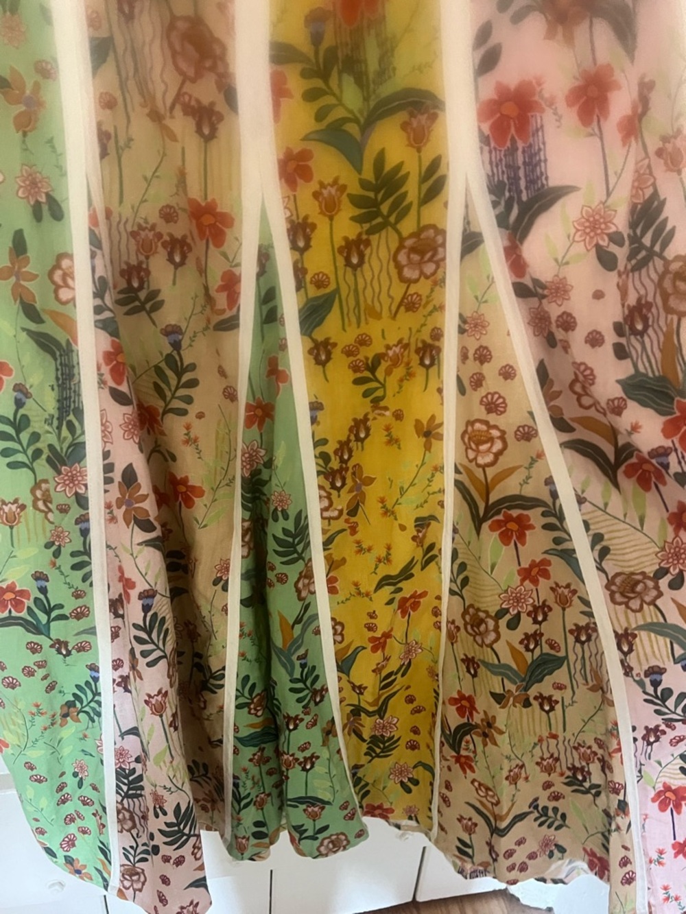 Brand New With Tags Christian LaCroix Floral Panel Linen-blend Midi Dress, Gorg! - Picture 13 of 15